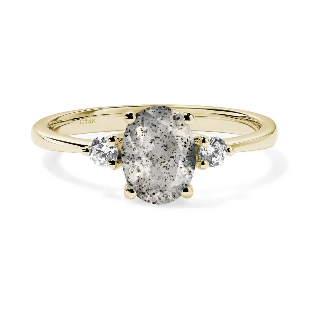 Simple Trilogy Oval Herkimer Diamond Ring - Image 4