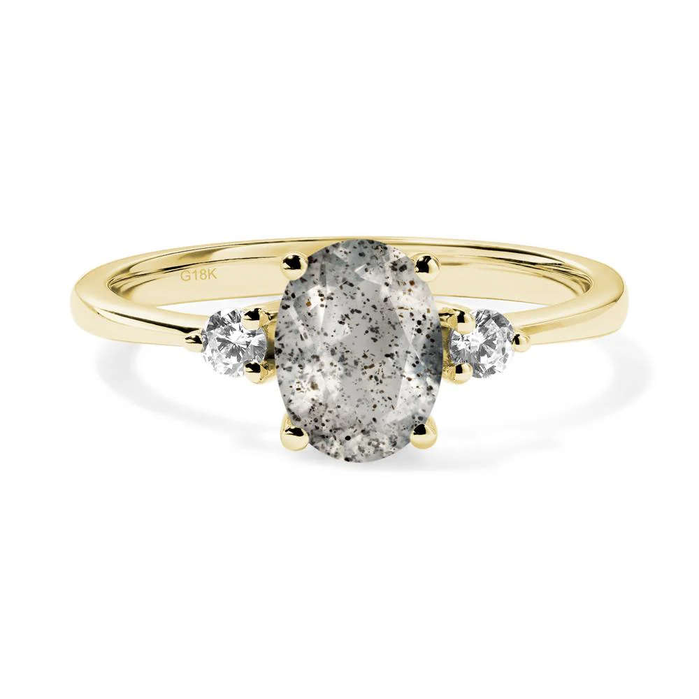 Simple Trilogy Oval Herkimer Diamond Ring - Image 7