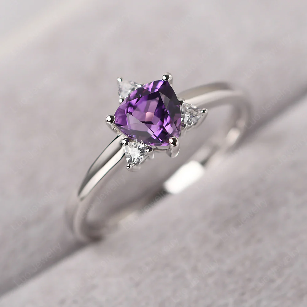 Trillion Cut Amethyst Ring - Image 2