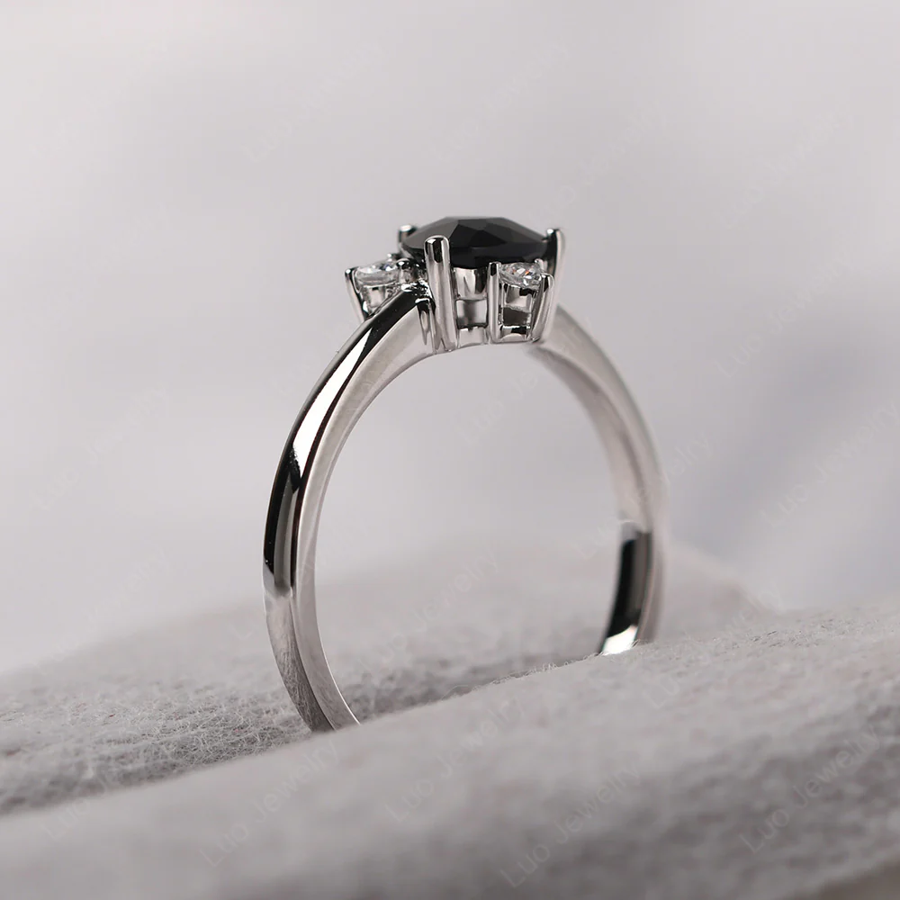 Black Spinel Star of David Ring - Image 4