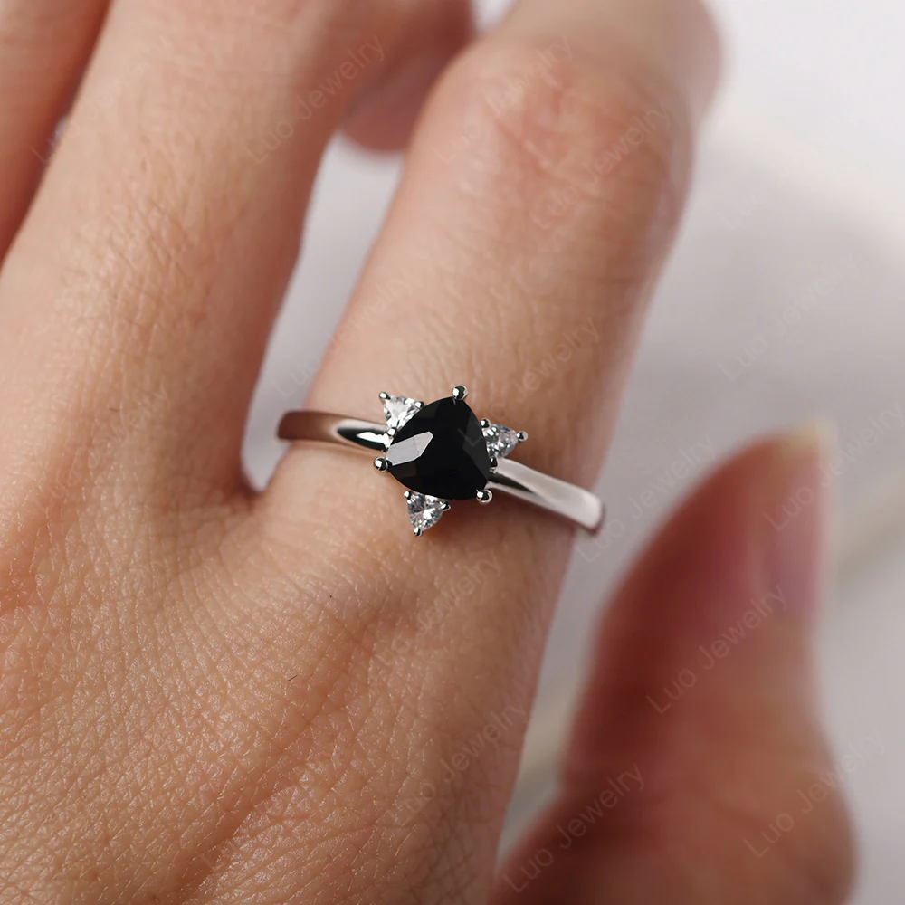 Black Spinel Star of David Ring - Image 5