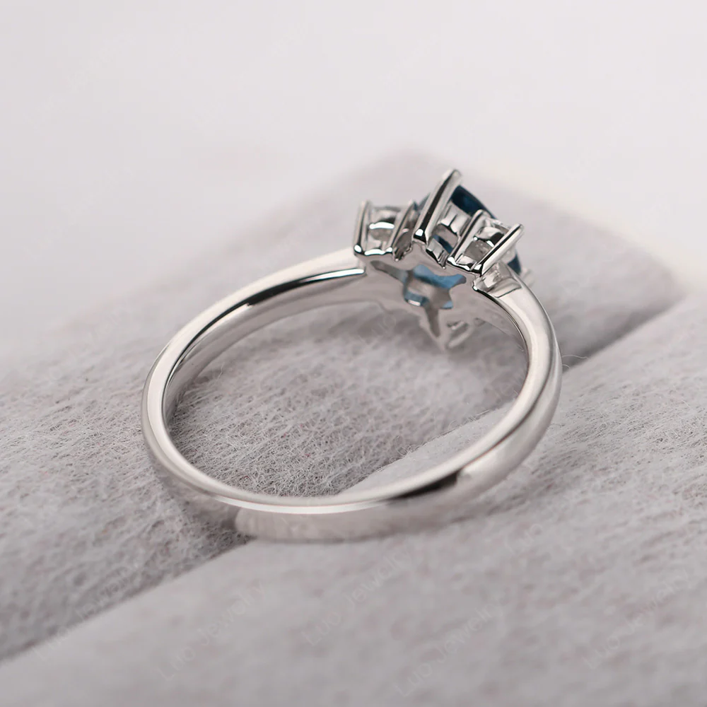 London Blue Topaz Star of David Ring - Image 3
