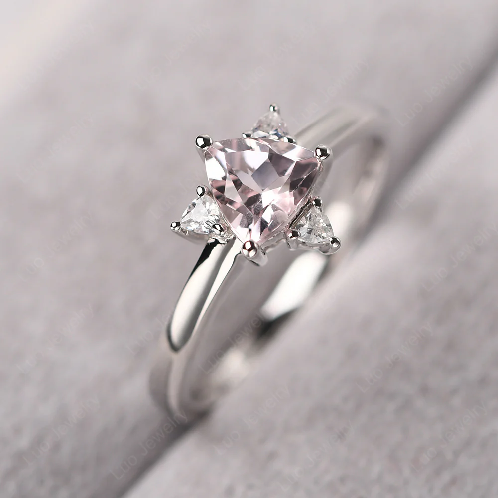 Trillion Cut Morganite Ring - Image 2