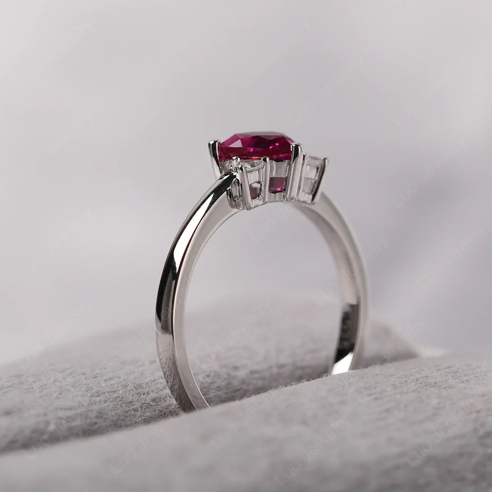 Trillion Cut Ruby Ring - Image 4