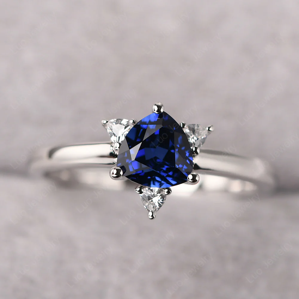 Trillion Cut Sapphire Ring
