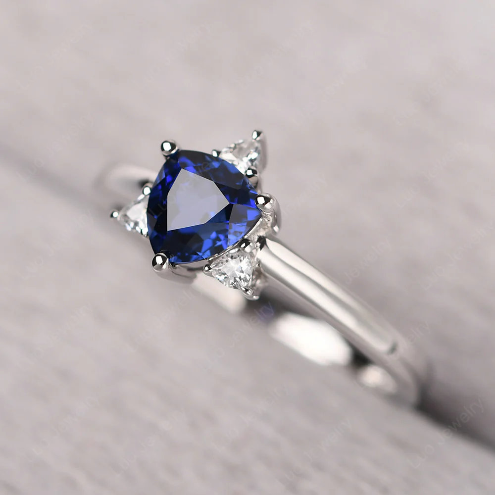 Trillion Cut Sapphire Ring - Image 3