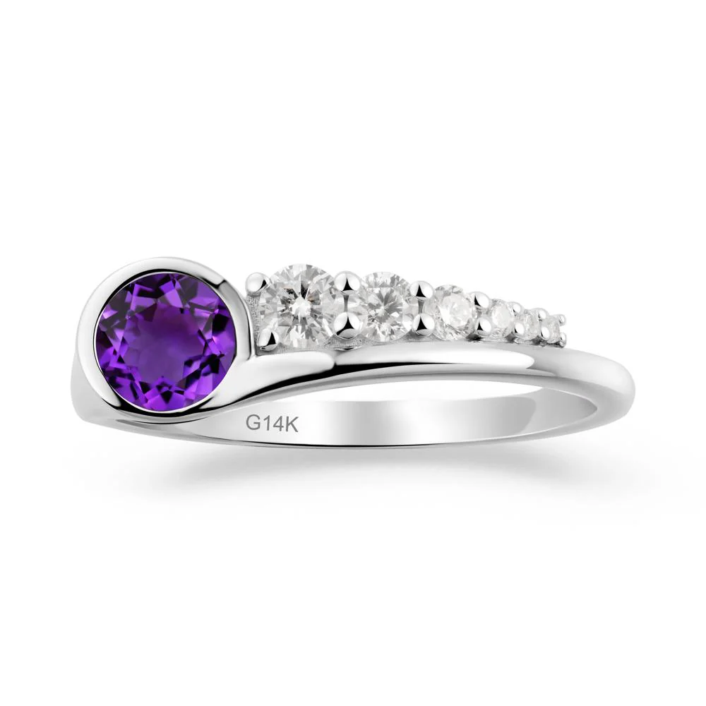 Six-Stone Graduated Bezel Amethyst Ring - Image 7