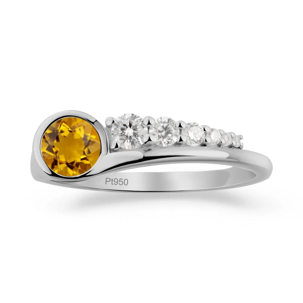 Six-Stone Graduated Bezel Citrine Ring - Image 6