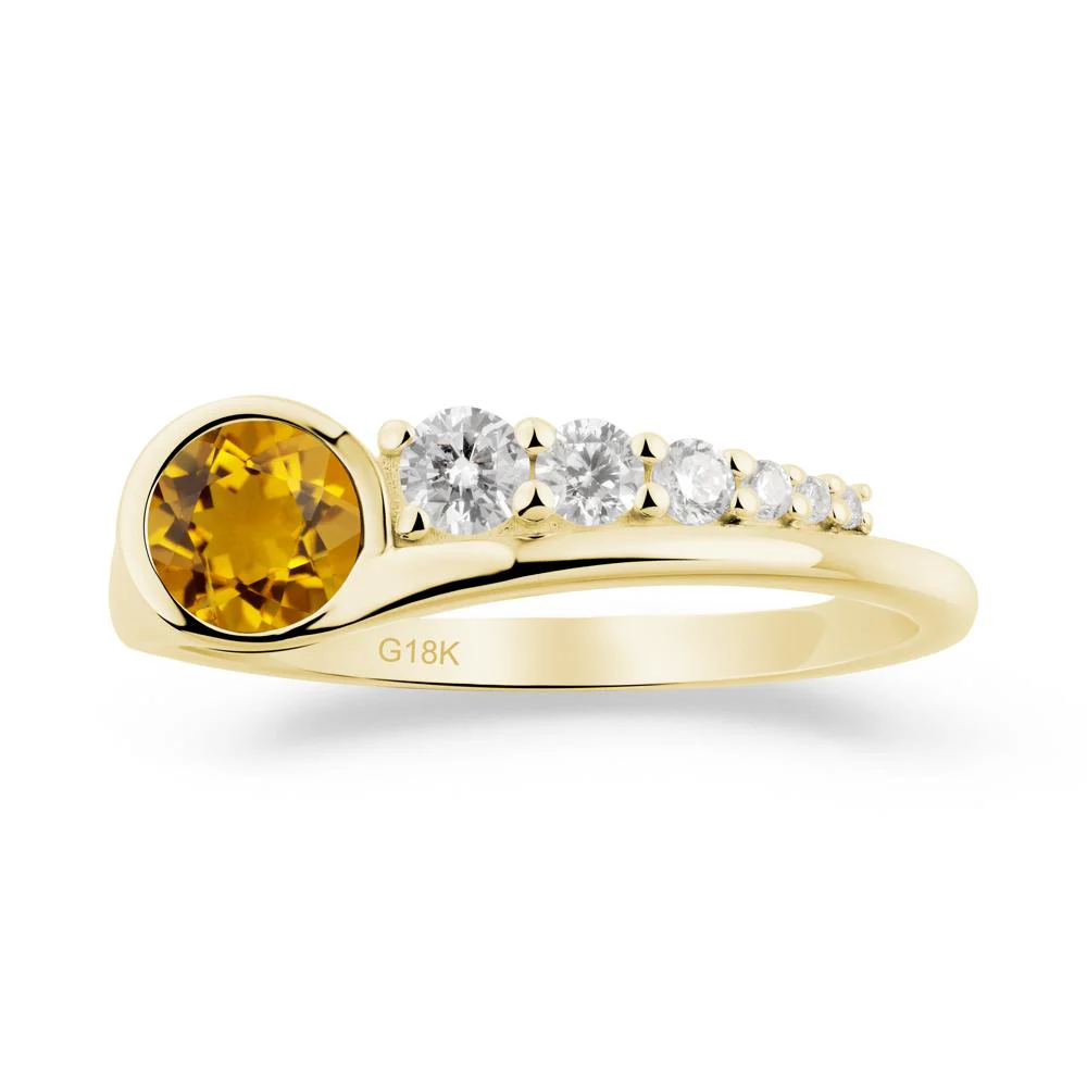 Six-Stone Graduated Bezel Citrine Ring - Image 8