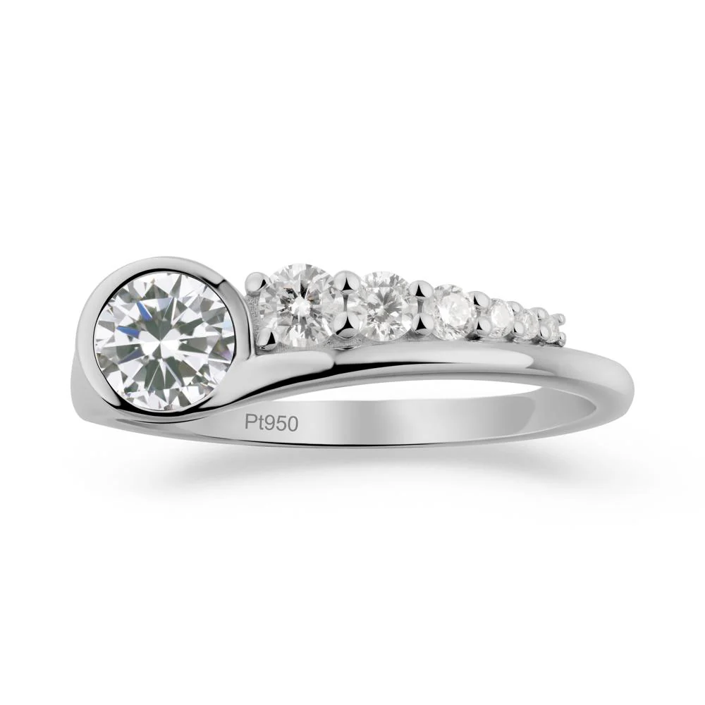 Six-Stone Graduated Bezel Cubic Zirconia Ring