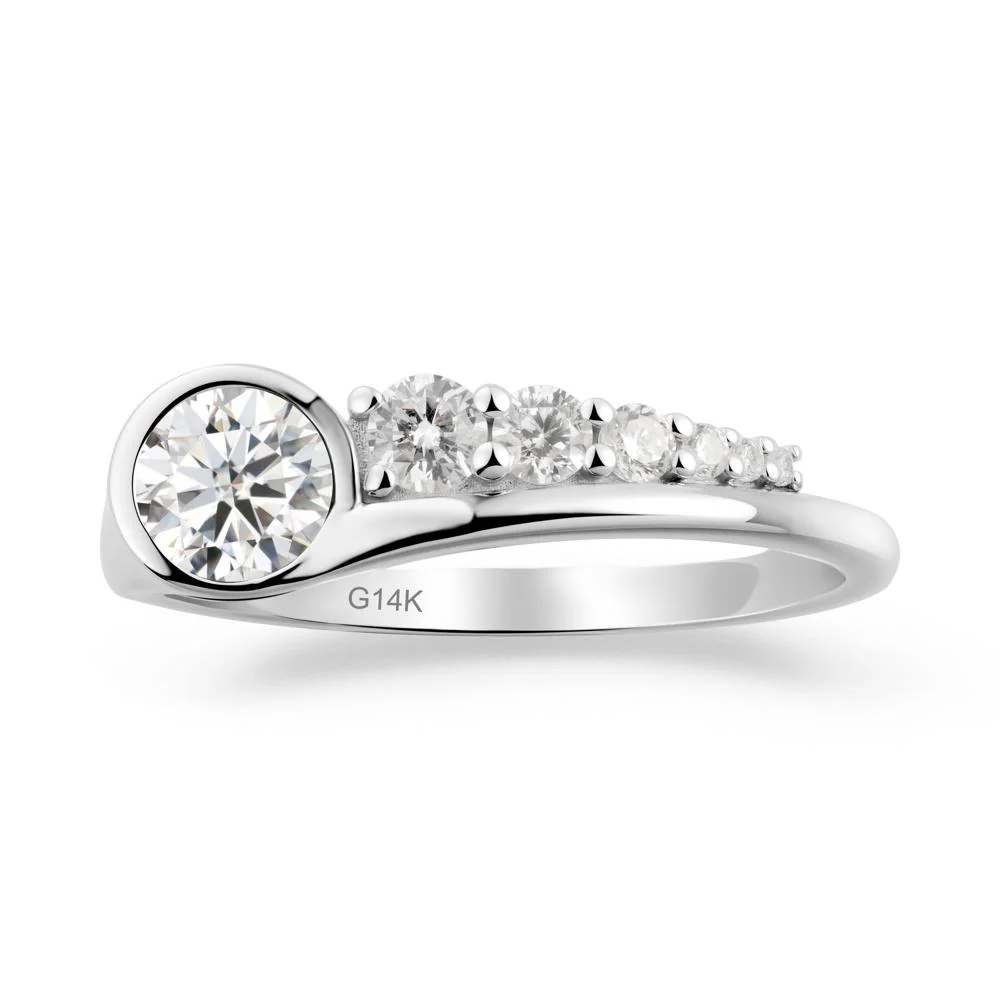 Six-Stone Graduated Bezel Moissanite Ring - Image 3