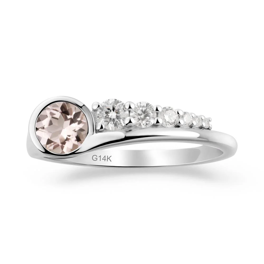 Six-Stone Graduated Bezel Morganite Ring - Image 5
