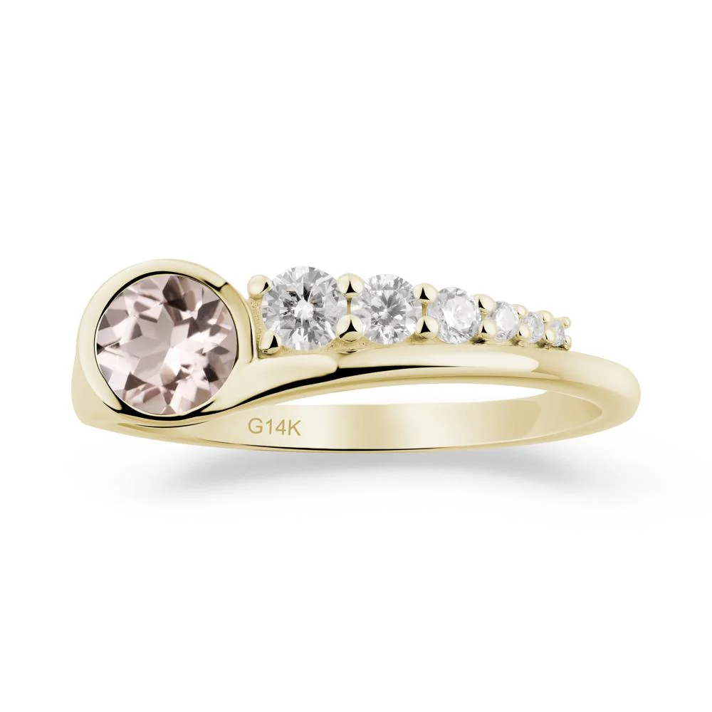 Six-Stone Graduated Bezel Morganite Ring - Image 6