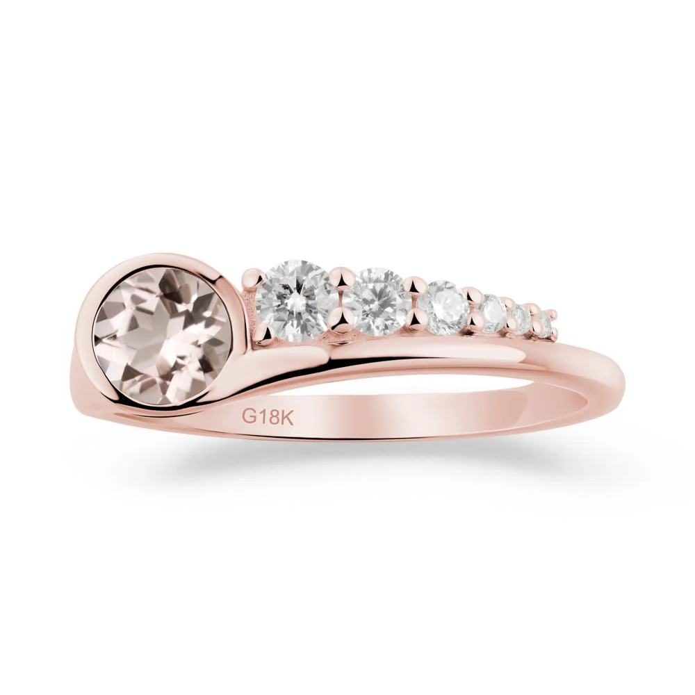 Six-Stone Graduated Bezel Morganite Ring - Image 7