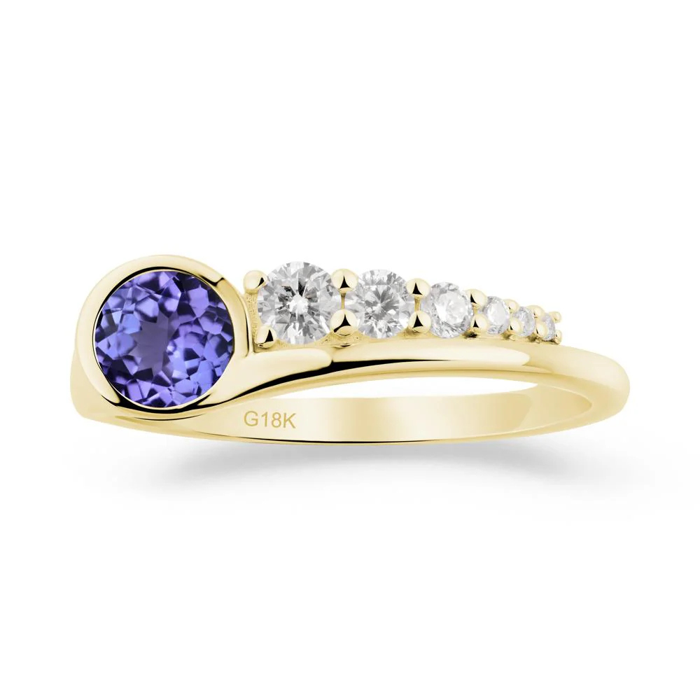 Six-Stone Graduated Bezel Tanzanite Ring - Image 3