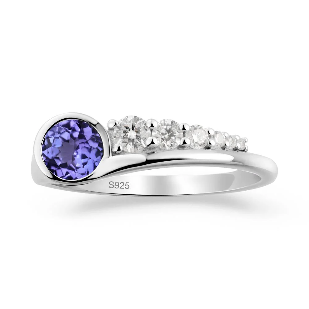 Six-Stone Graduated Bezel Tanzanite Ring - Image 4