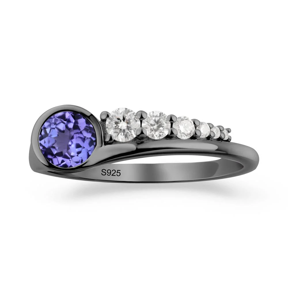 Six-Stone Graduated Bezel Tanzanite Ring - Image 5