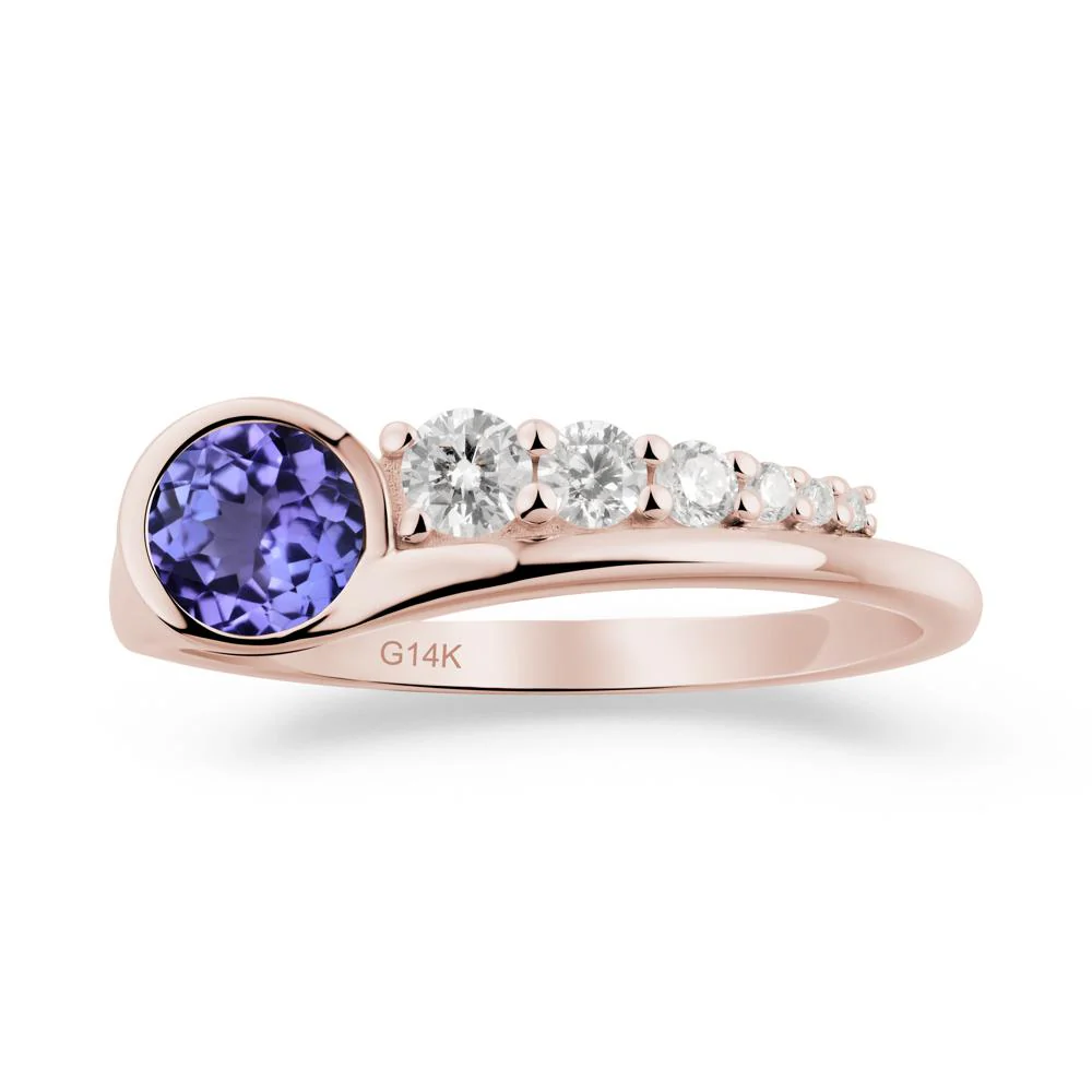 Six-Stone Graduated Bezel Tanzanite Ring - Image 7