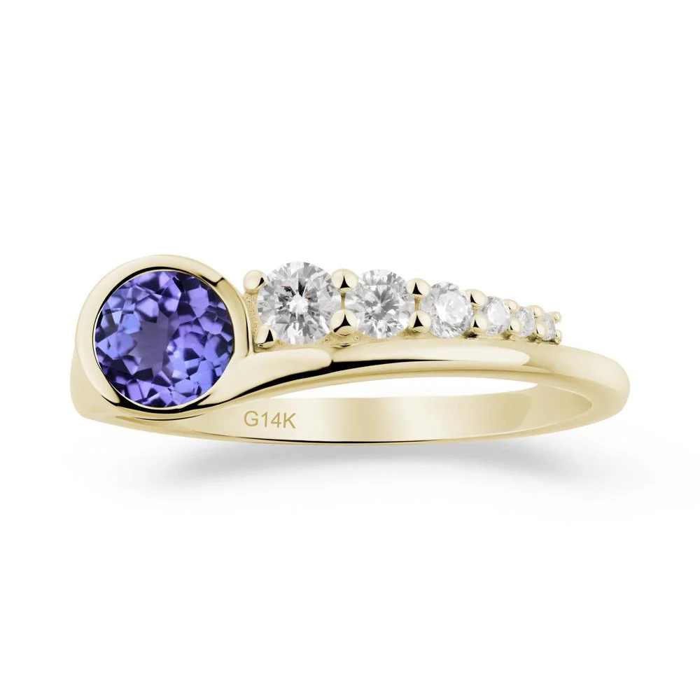 Six-Stone Graduated Bezel Tanzanite Ring - Image 9