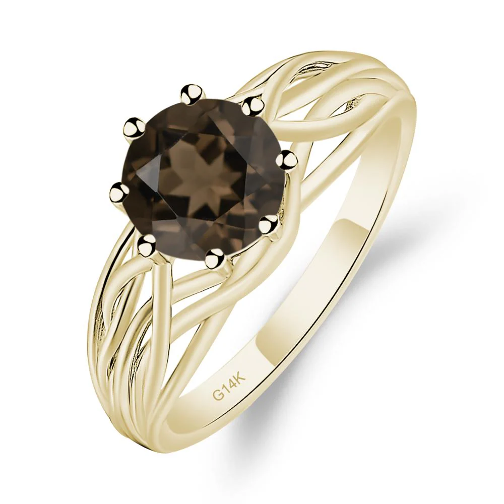 Smoky Quartz Intertwined Ring