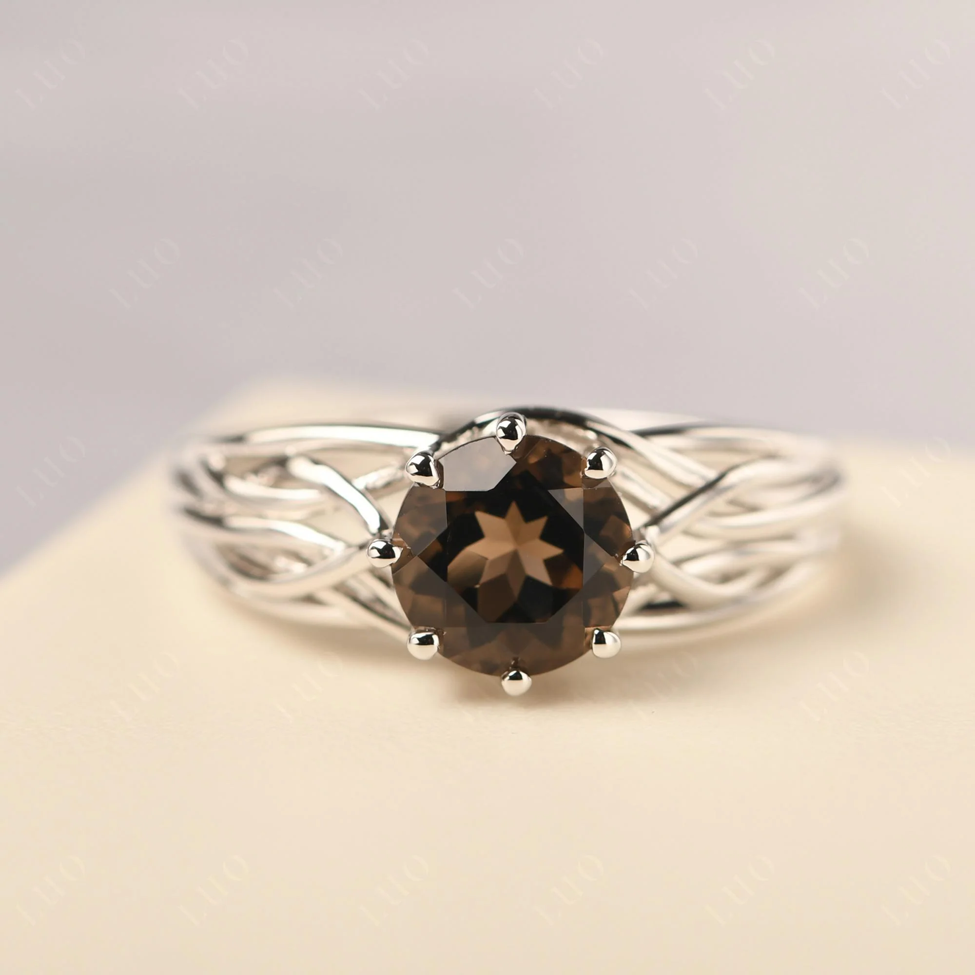 Smoky Quartz Intertwined Ring - Image 10