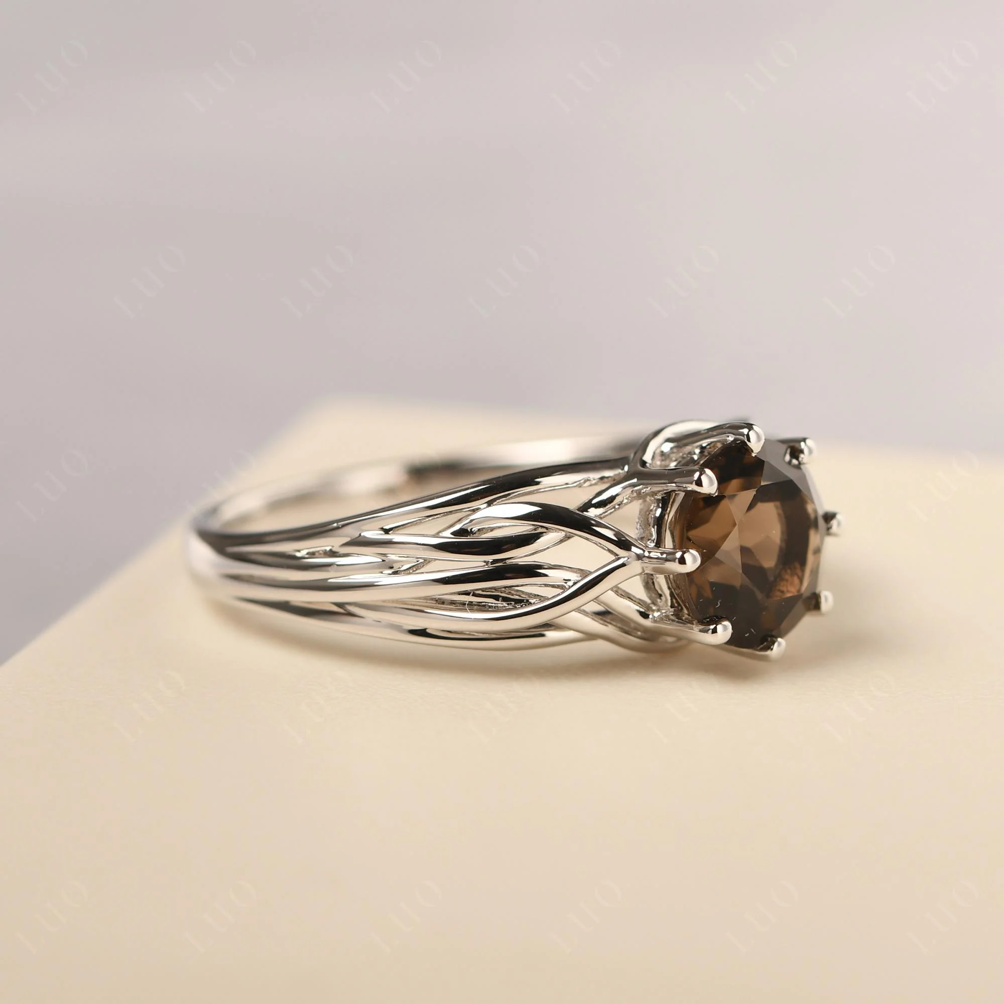 Smoky Quartz Intertwined Ring - Image 11