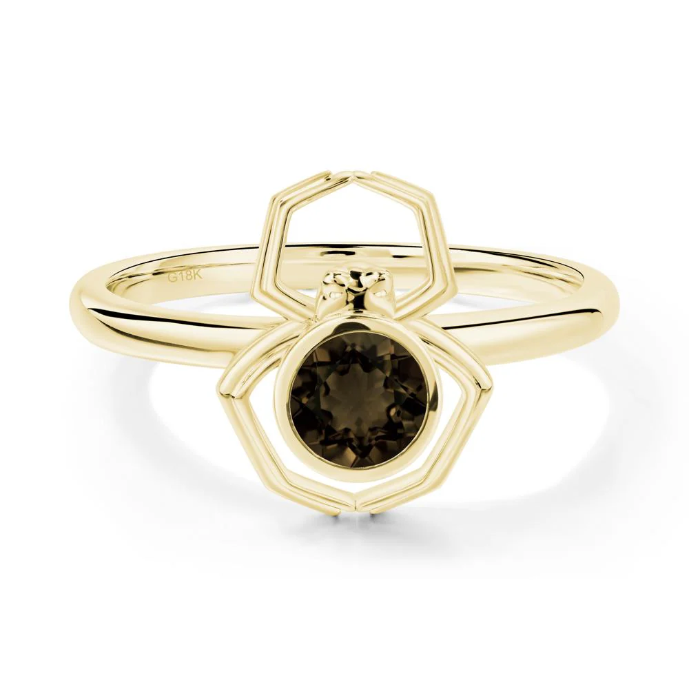 Smoky Quartz Bezel Set Spider Ring - Image 8