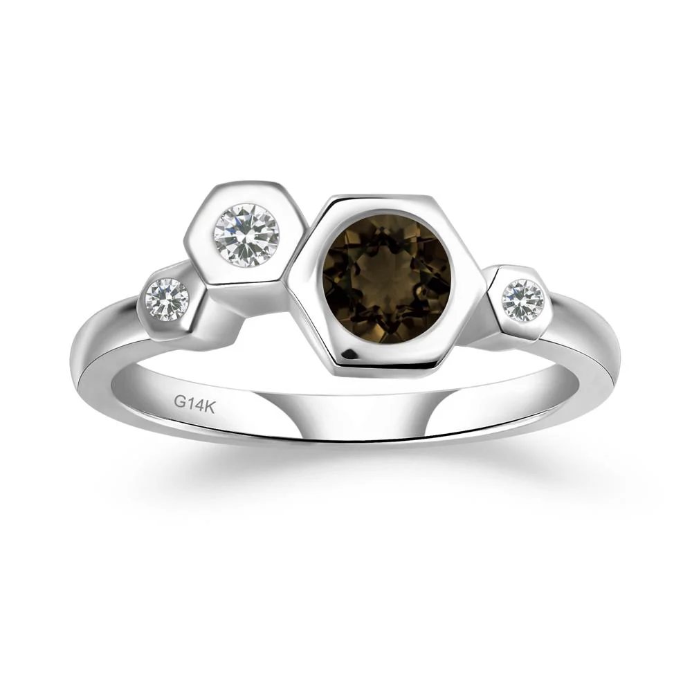 Smoky Quartz Constellation Engagement Ring - Image 3