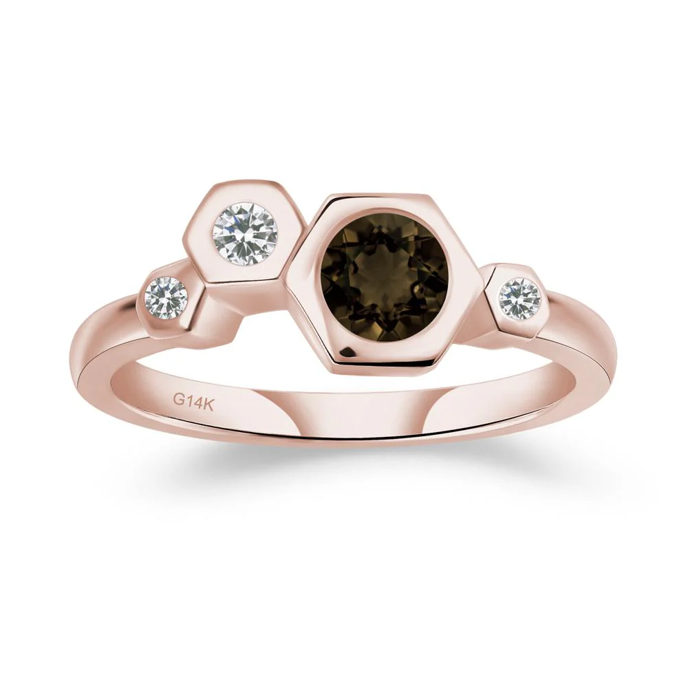 Smoky Quartz Constellation Engagement Ring - Image 5
