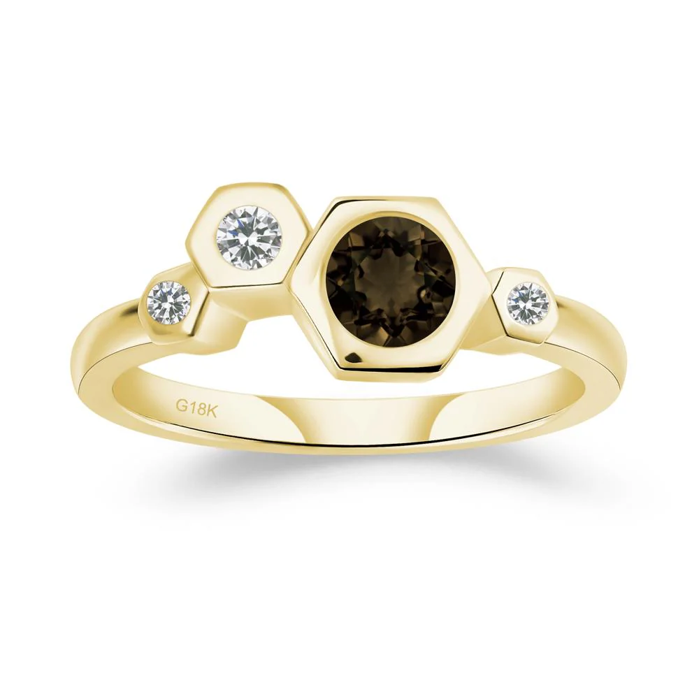 Smoky Quartz Constellation Engagement Ring - Image 7