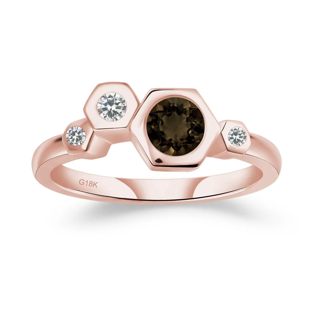 Smoky Quartz Constellation Engagement Ring - Image 8