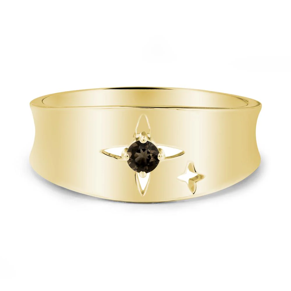 Smoky Quartz Four Point Star Ring - Image 7
