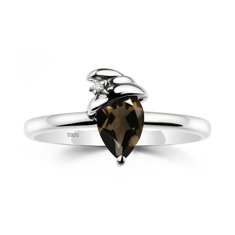 Smoky Quartz Halloween Witch Hat Ring - Image 9