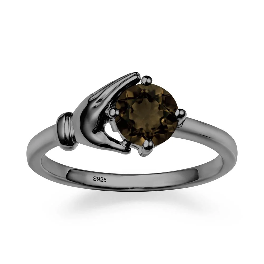 Smoky Quartz Hand Shaped Ring - Image 7