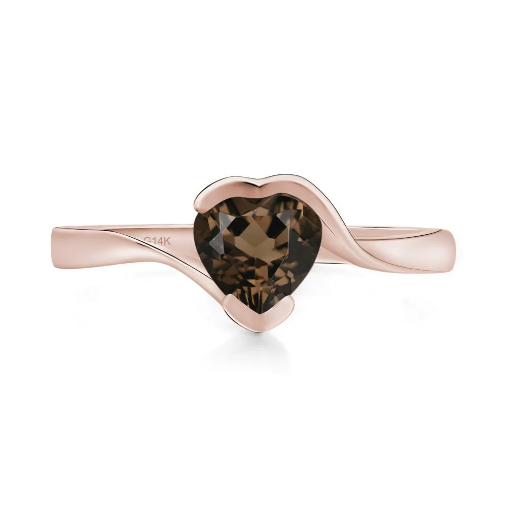 Smoky Quartz Heart Ring - Image 5