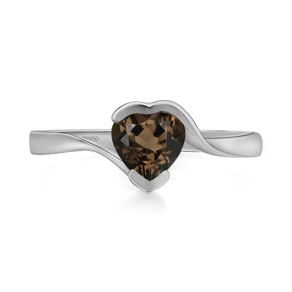 Smoky Quartz Heart Ring - Image 6