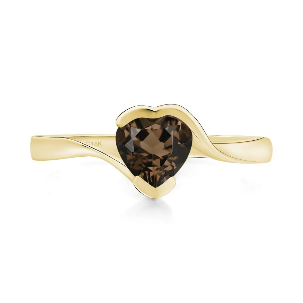 Smoky Quartz Heart Ring - Image 8