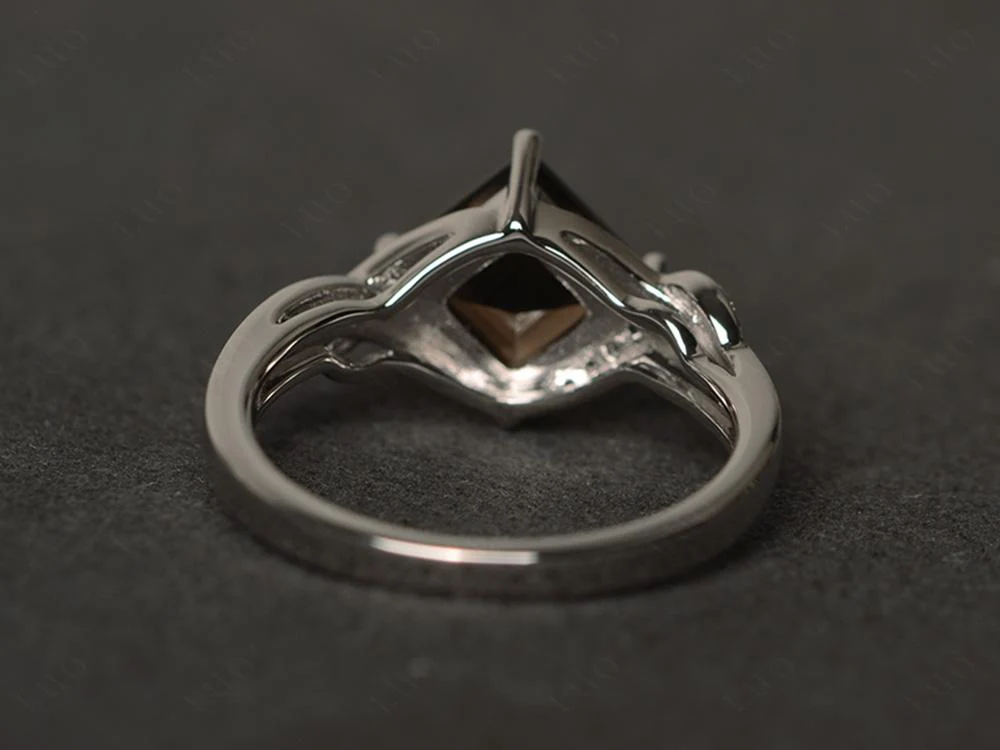 Smoky Quartz Kite Set Square Cut Ring - Image 31