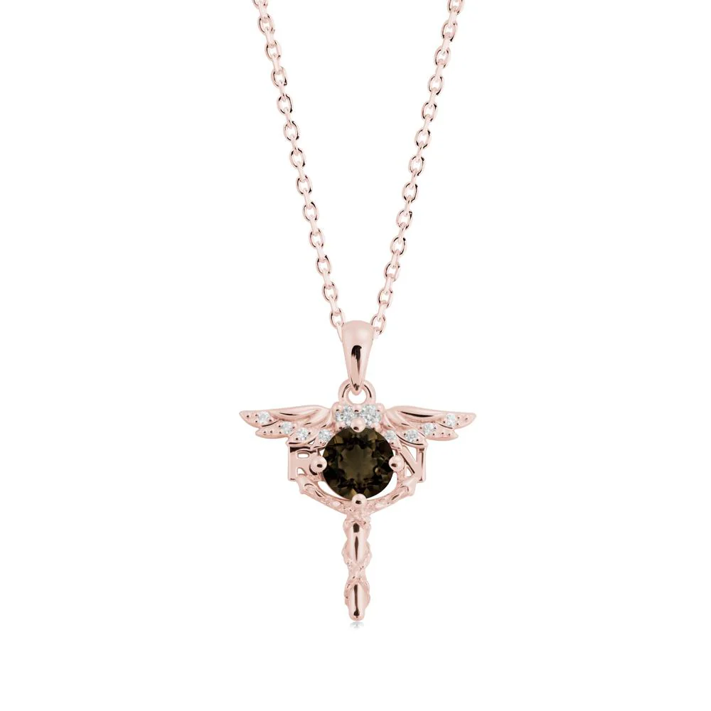 Smoky Quartz Necklace for Registered Nurse Graduation - Image 3
