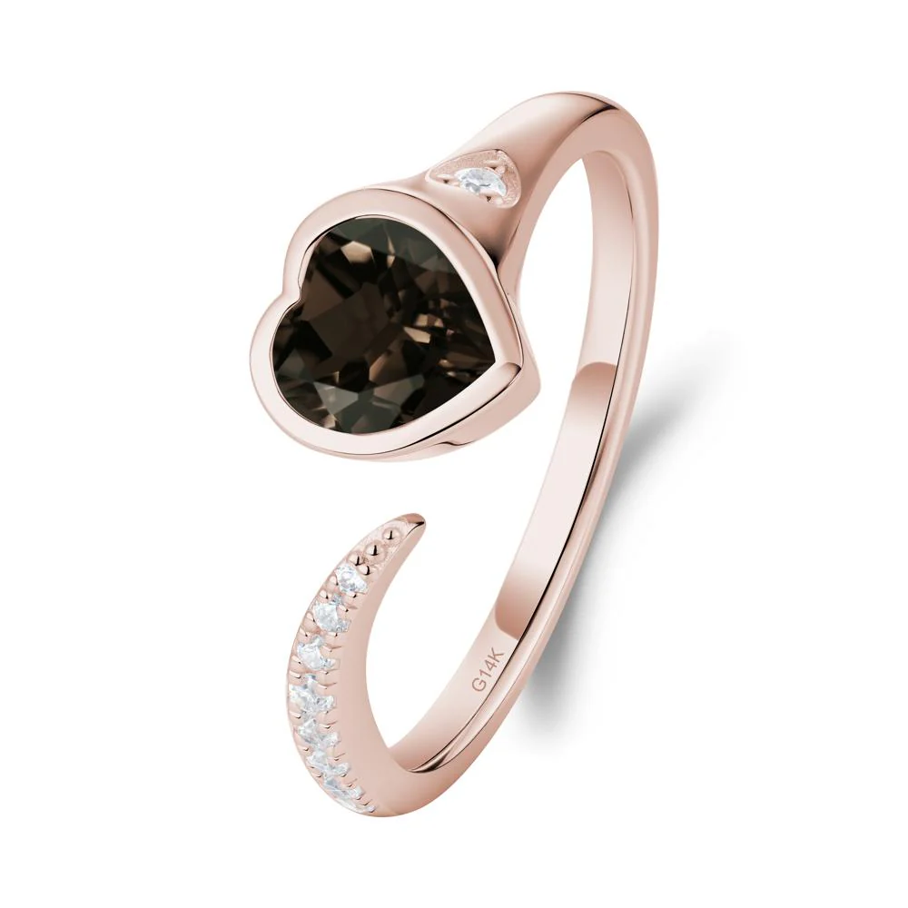 Smoky Quartz Open Engagement Ring - Image 3