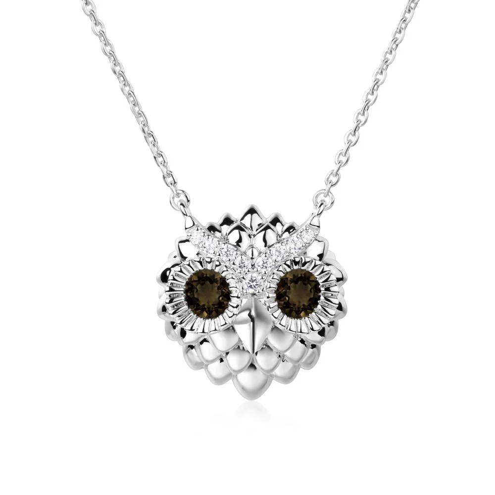 Smoky Quartz Owl Necklace - Image 3