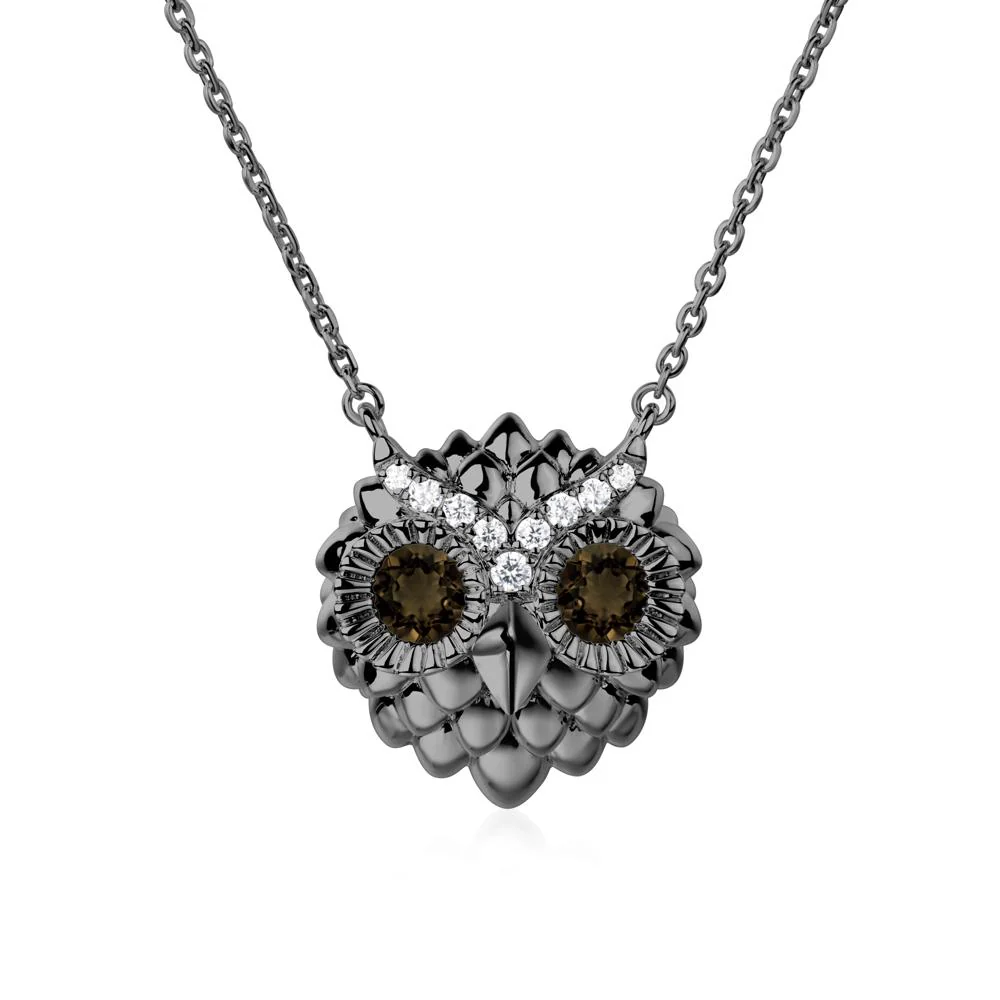 Smoky Quartz Owl Necklace - Image 6