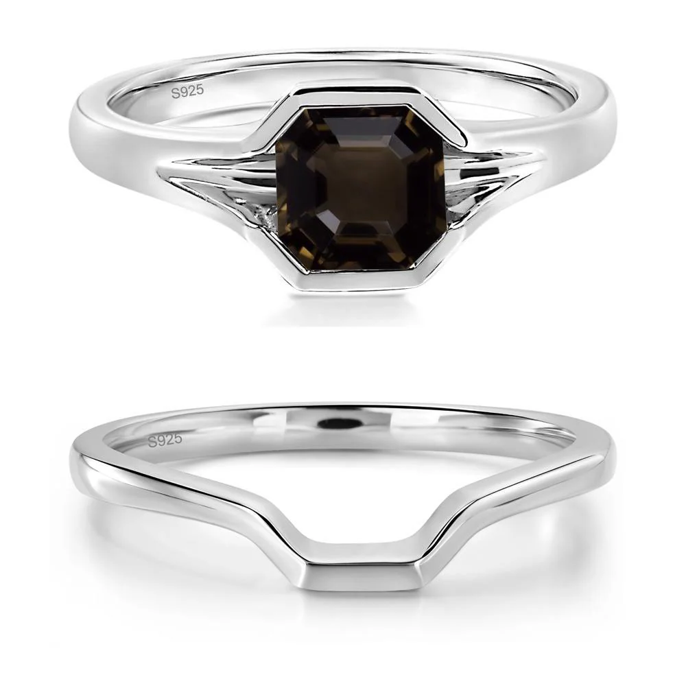 Smoky Quartz Bezel Engagement Ring - Image 27