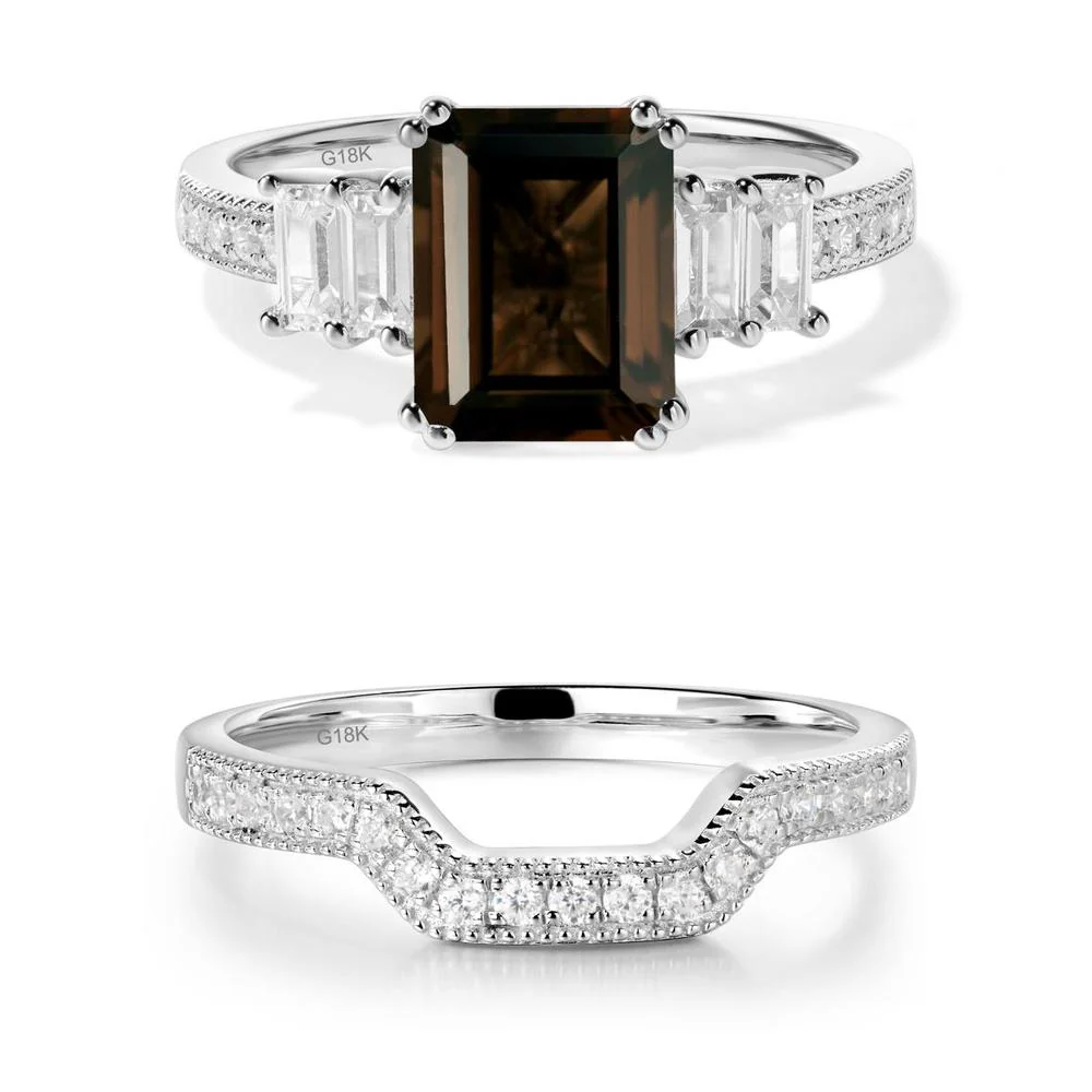Smoky Quartz Double Prong Engagement Ring - Image 13