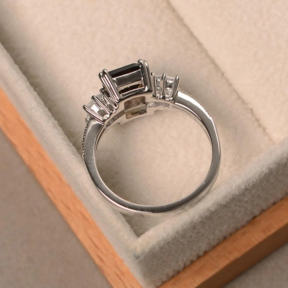 Smoky Quartz Double Prong Engagement Ring - Image 31