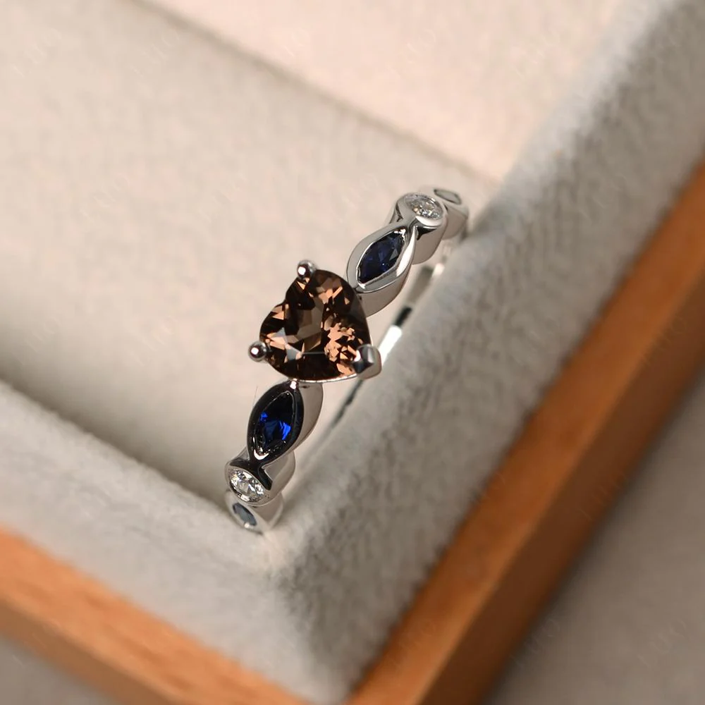 Heart Smoky Quartz Ring - Image 11