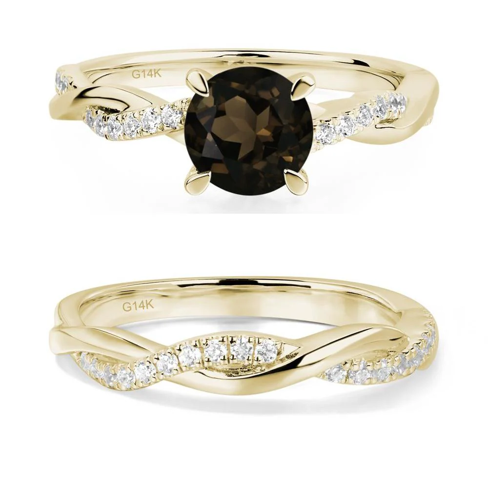 Smoky Quartz Twist Engagement Ring - Image 15