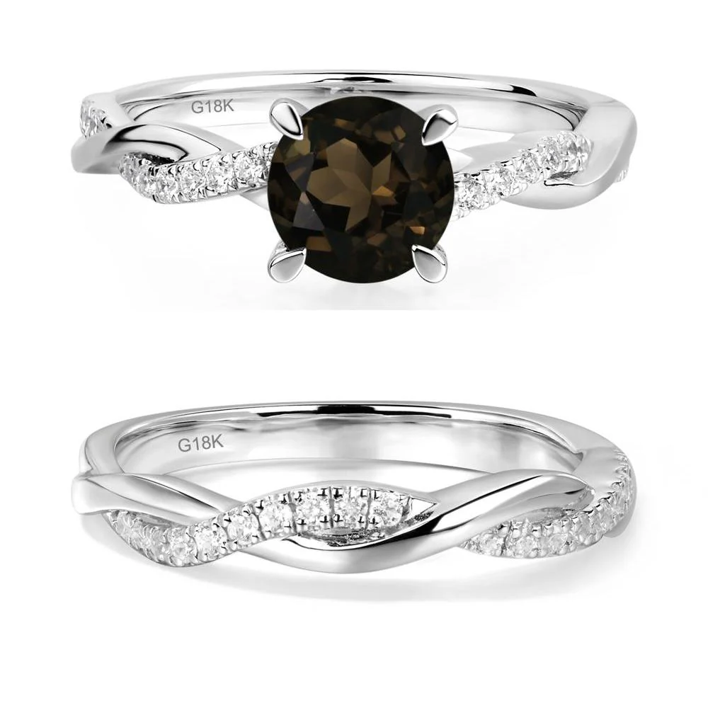 Smoky Quartz Twist Engagement Ring - Image 19