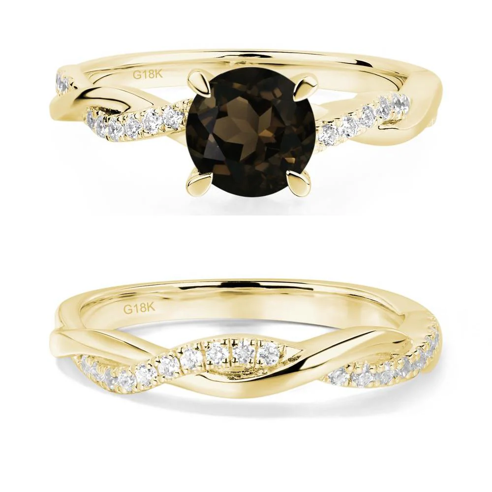 Smoky Quartz Twist Engagement Ring - Image 21