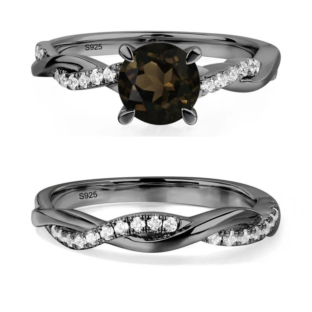 Smoky Quartz Twist Engagement Ring - Image 23